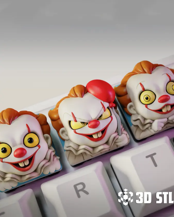 IT Clown Keycap STL – Pennywise Horror Artisan Keycap