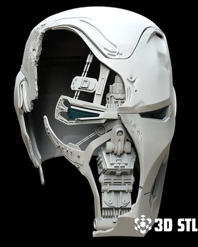 Damaged Iron Man Mark 50 Helmet STL – Battle-Worn Cosplay