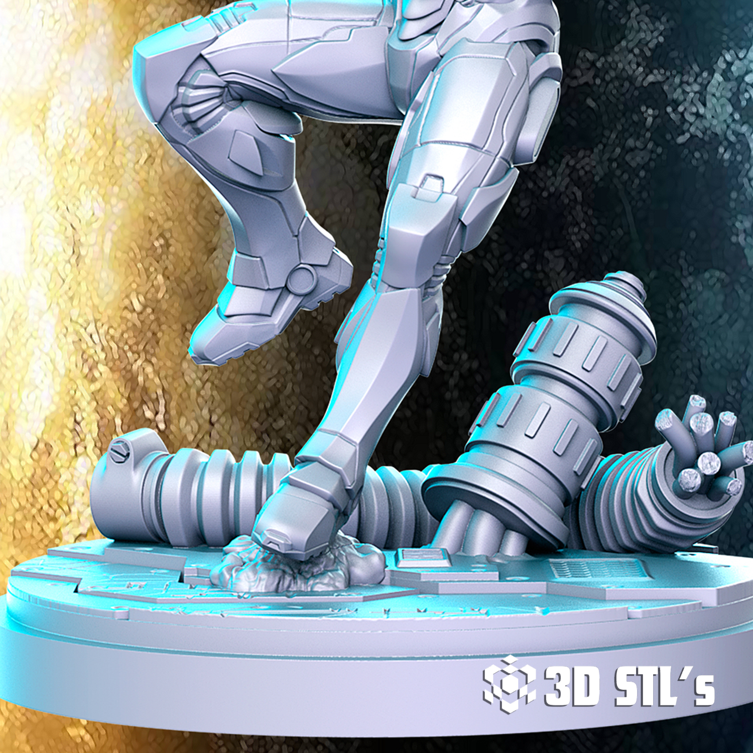 Iron Man Mask Off STL – 3D print preview 3