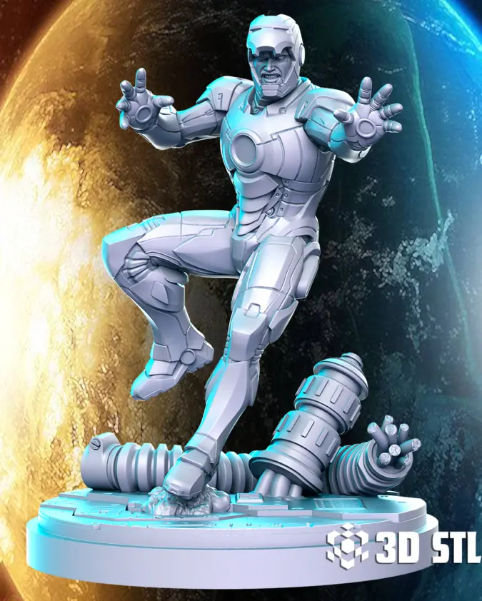 Iron Man Mask Off STL – Tony Stark Marvel 3D Print Figure
