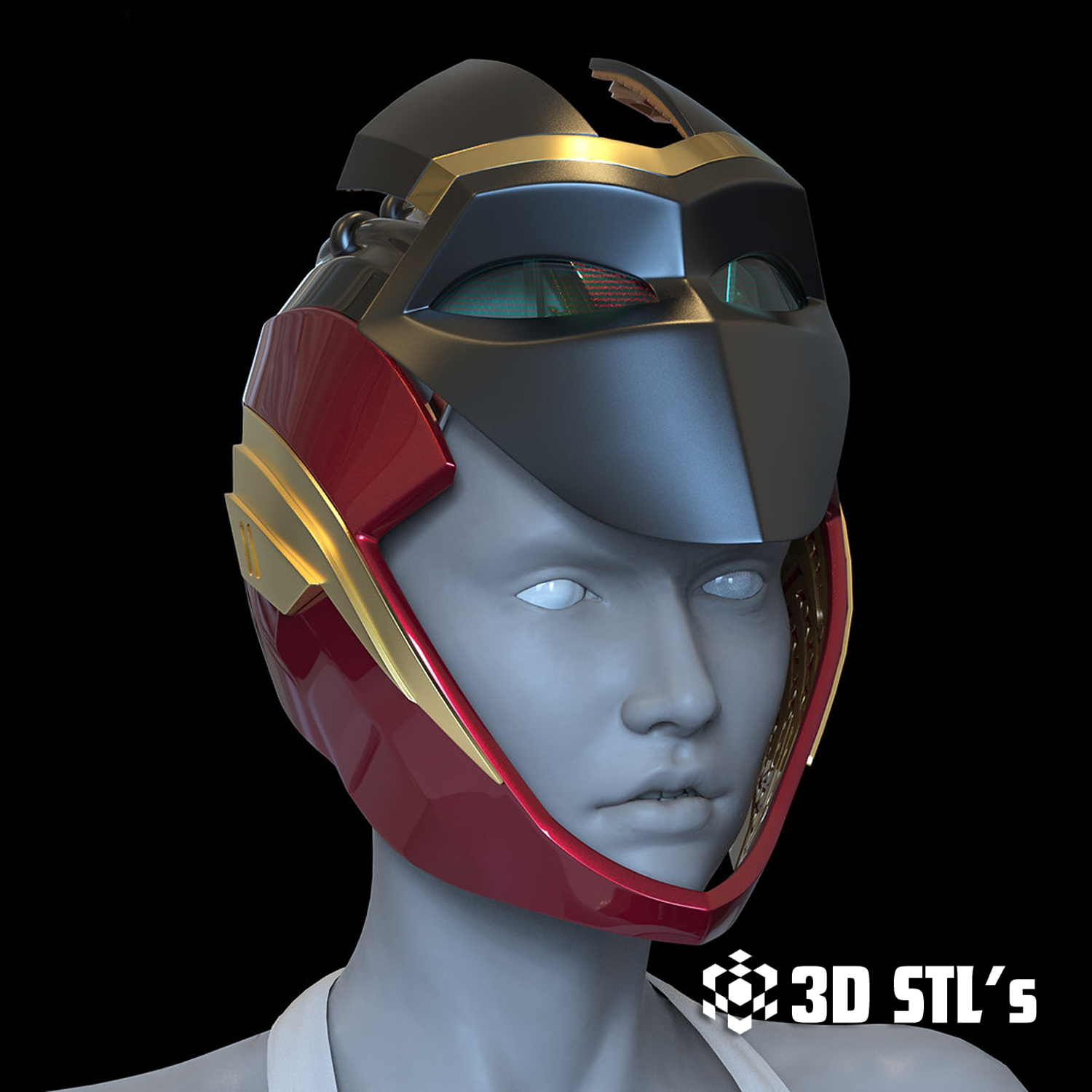 Ironheart Helmet STL – 3D print preview 2