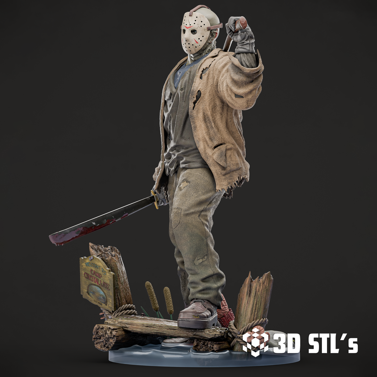 Jason Voorhees STL – 3D print preview 2