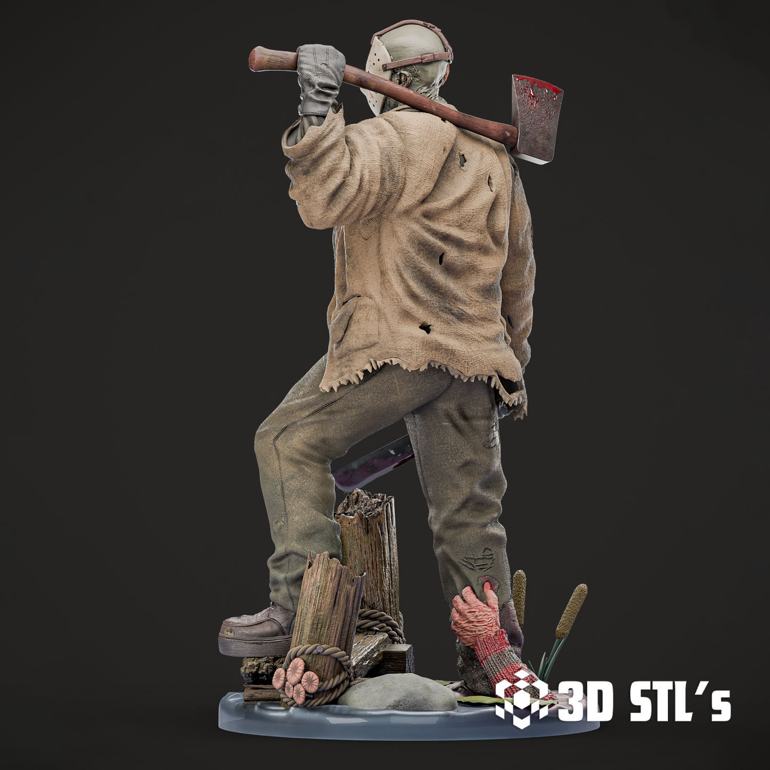Jason Voorhees STL – 3D print preview 3