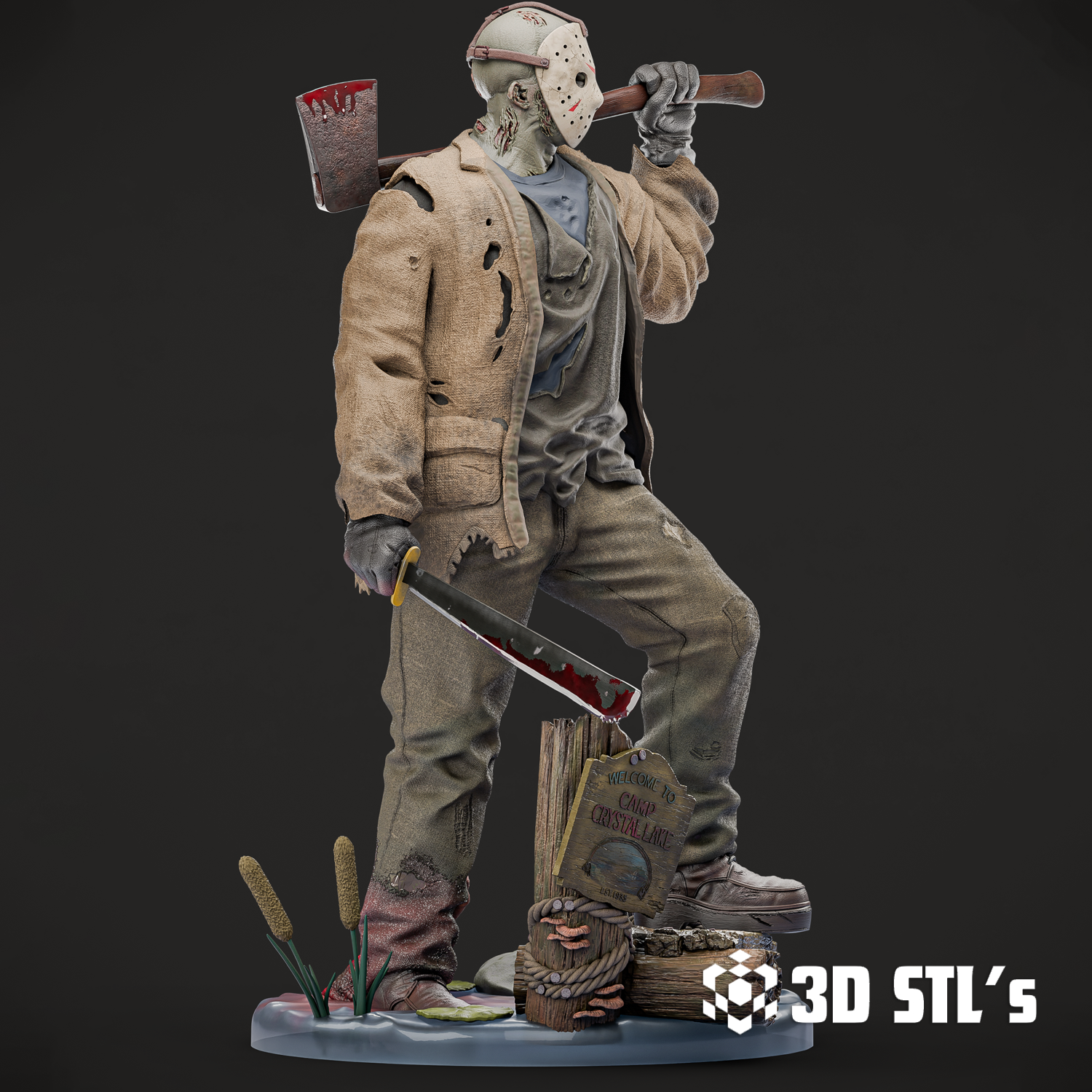 Jason Voorhees STL – 3D print preview 4