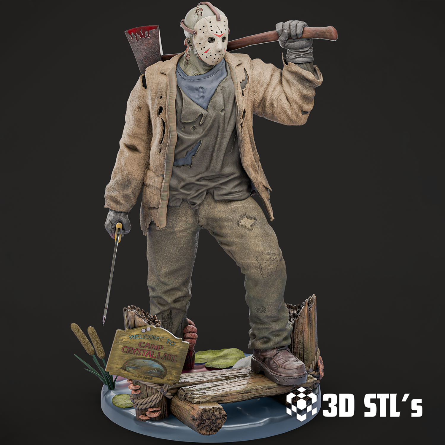 Jason Voorhees STL – 3D print preview 6