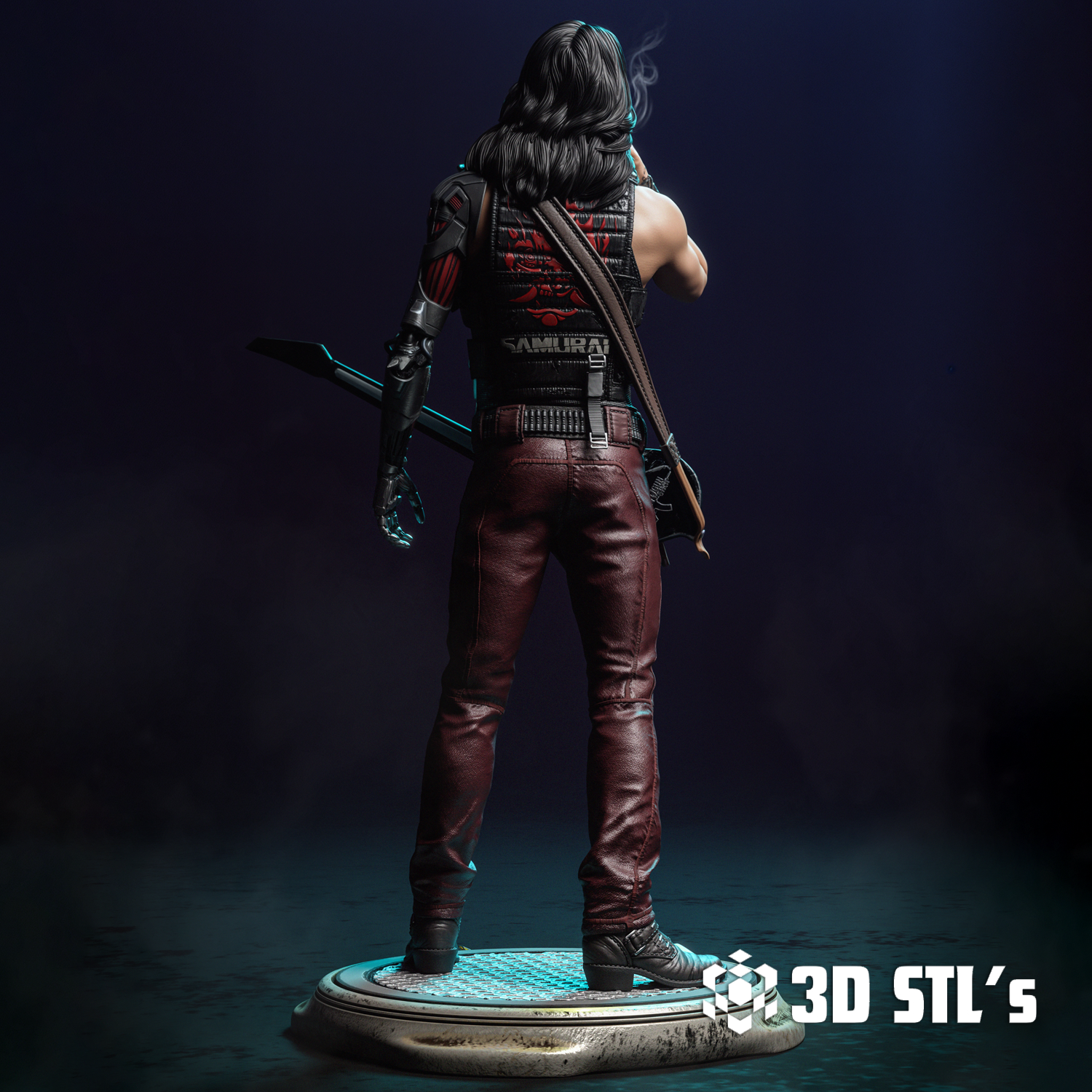 Johnny Silverhand STL with Lychee Files – 3D print preview 4