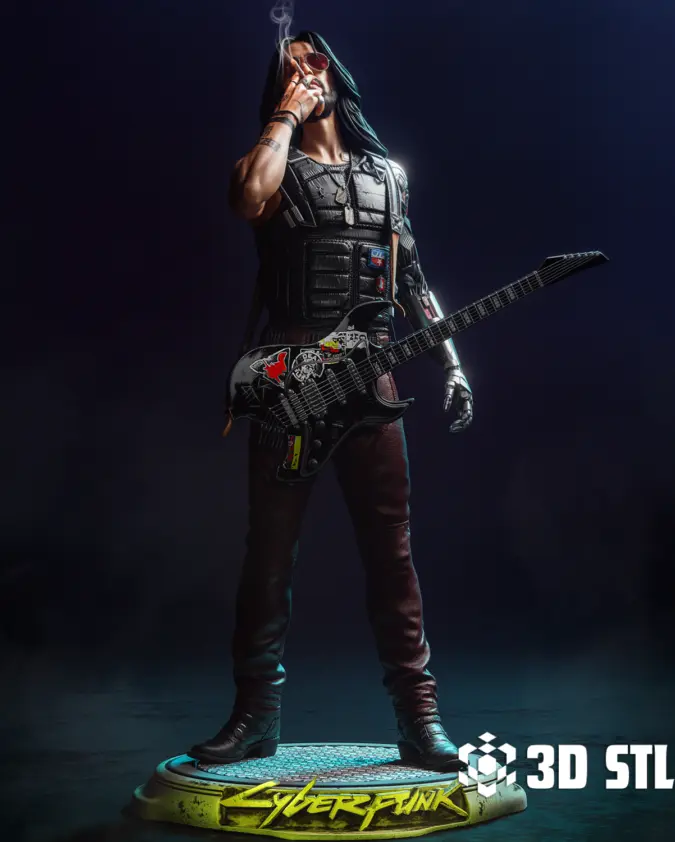 Johnny Silverhand STL with Lychee Files – Cyberpunk 2077 Figure