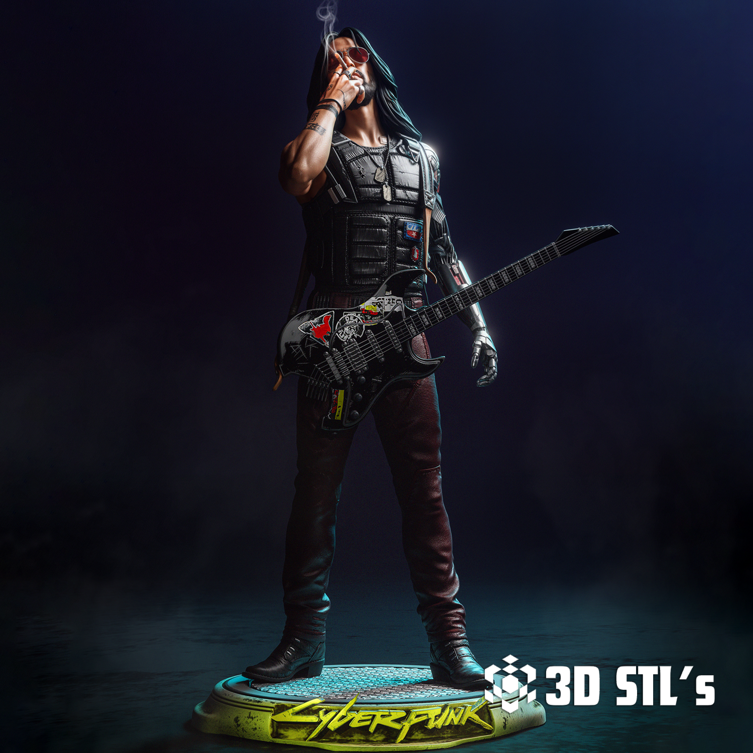 Johnny Silverhand STL with Lychee Files – Cyberpunk 2077 Figure