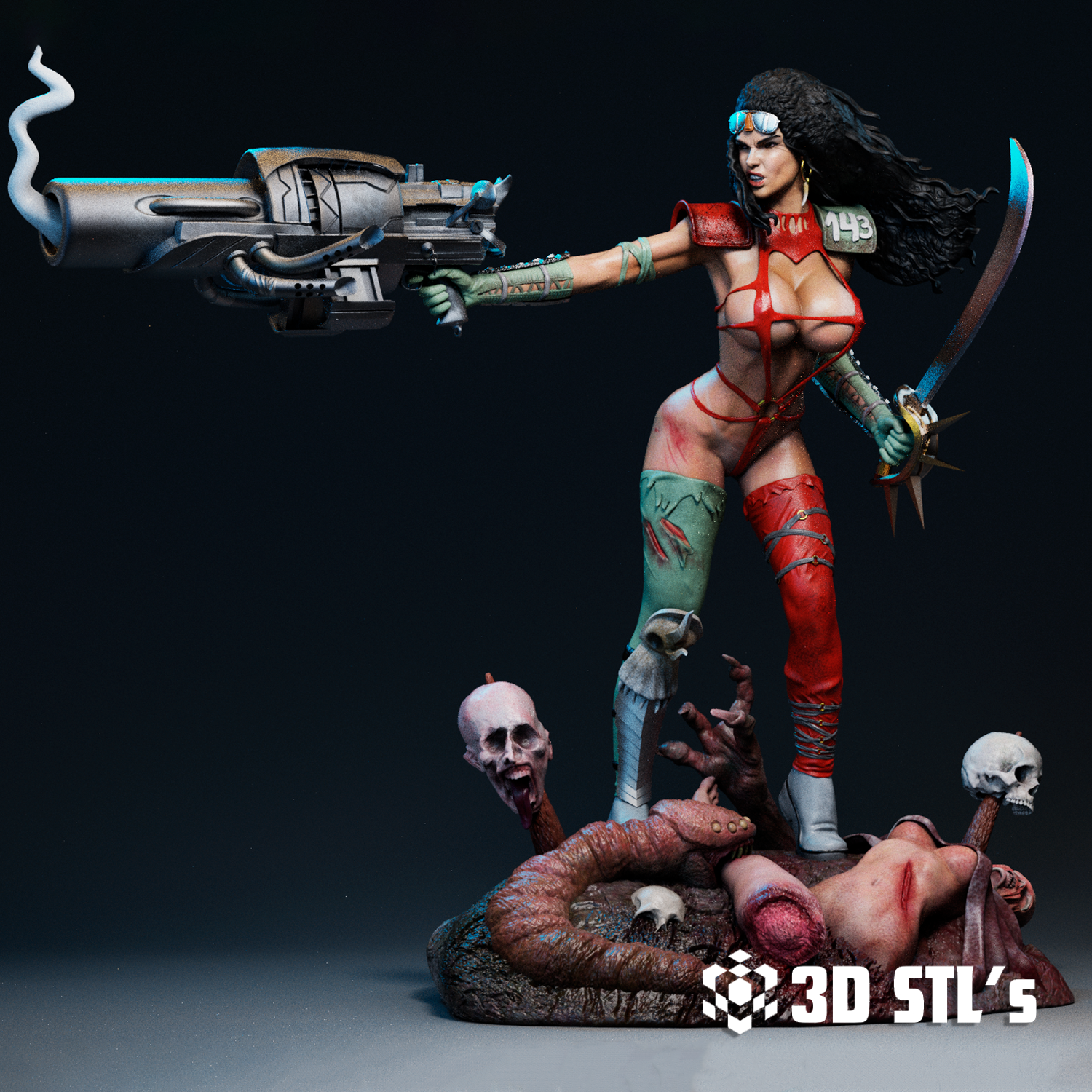 Julie Strain STL – Heavy Metal Fantasy Art Figure