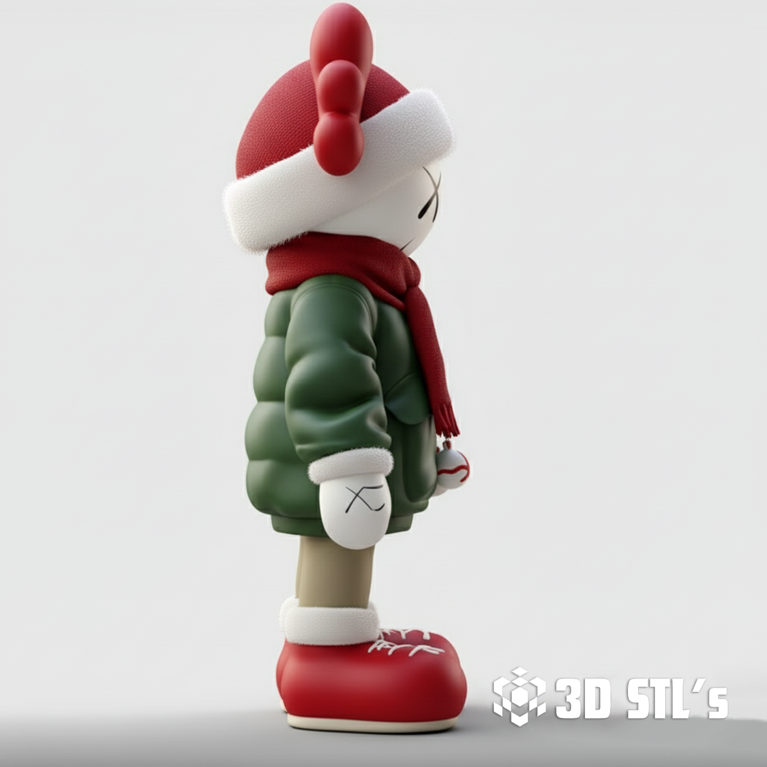 KAWS Christmas 3MF – 3D print preview 3