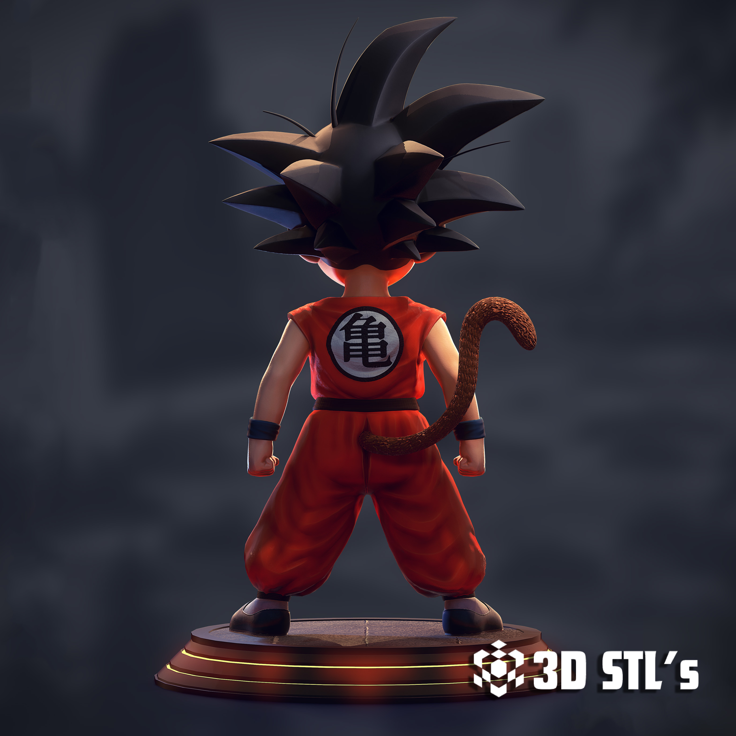 Kid Goku STL File – 3D print preview 2