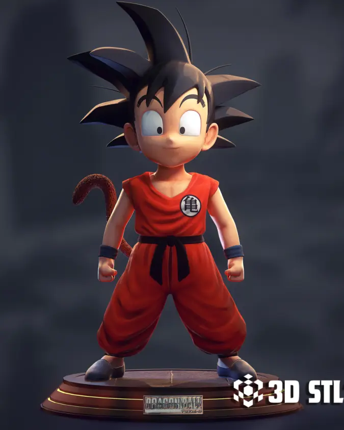 Kid Goku STL File – Classic Dragon Ball 3D Print Figure