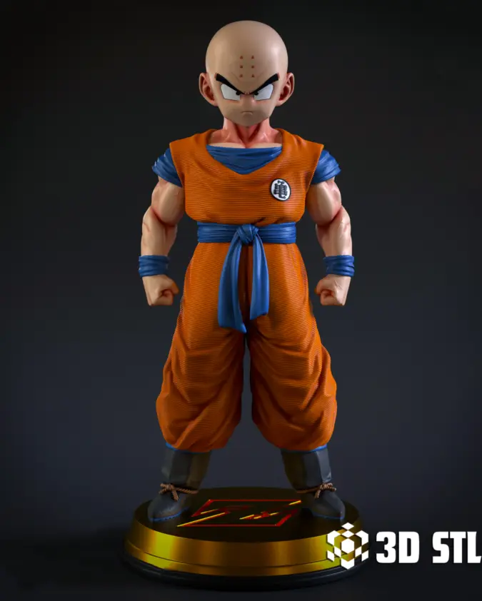 Krillin 1/6 Scale STL – Dragon Ball 3D Print Figure