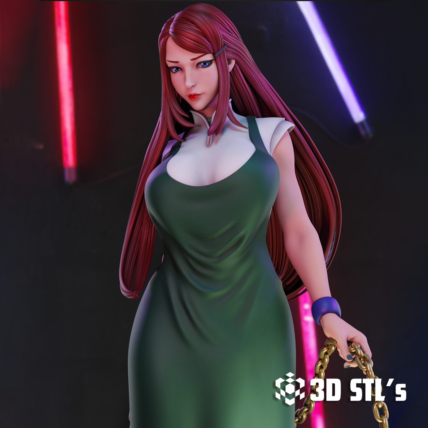 Kushina Uzumaki STL – 3D print preview 2