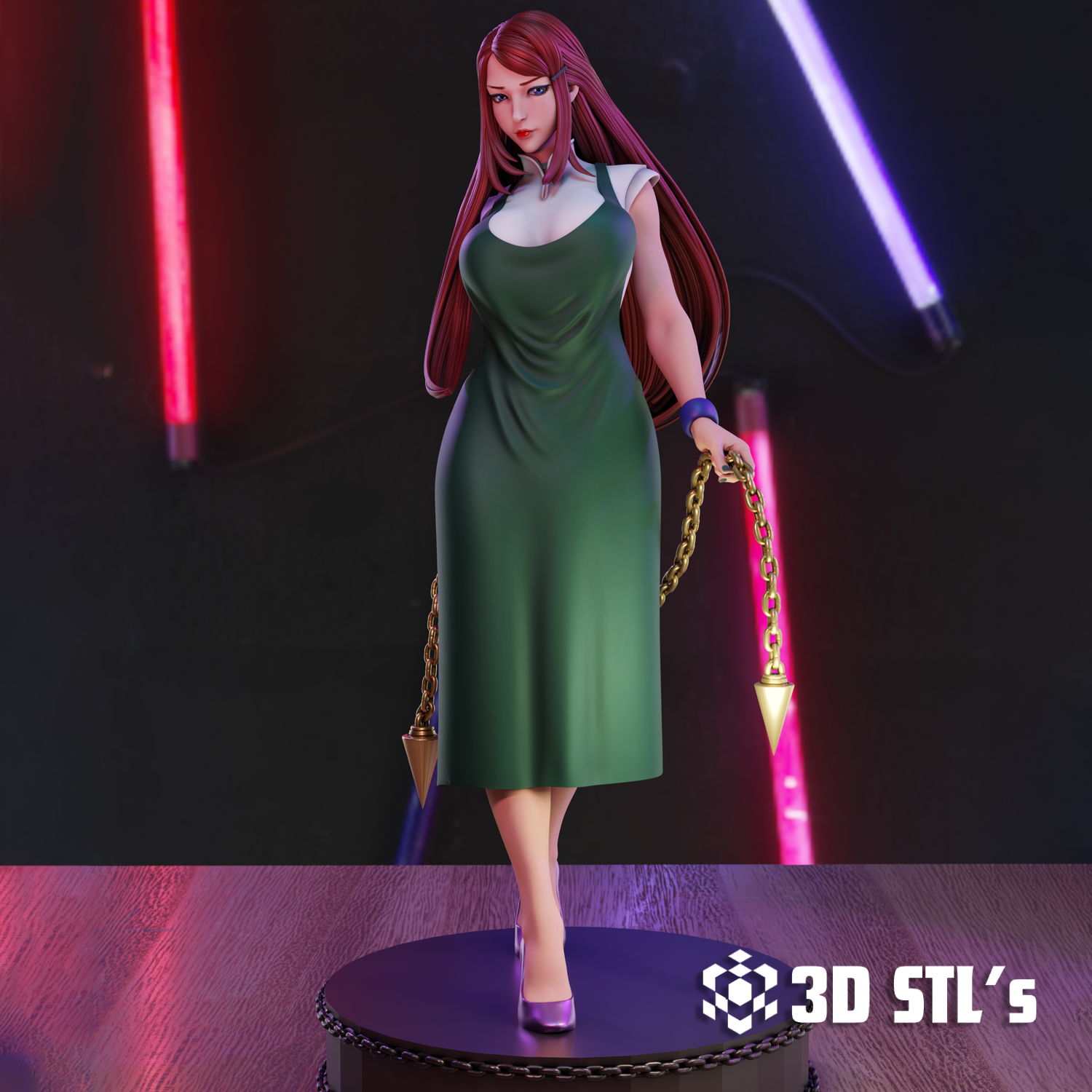 Kushina Uzumaki STL – Naruto Kunoichi 3D Print Figure