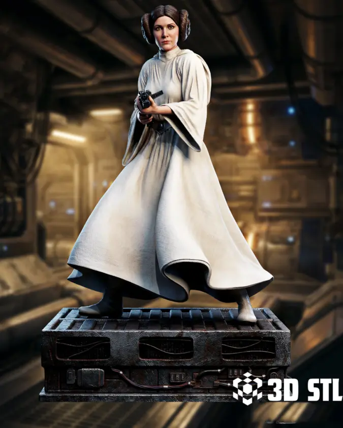Princess Leia STL & 3MF – Star Wars Leia Organa Figure