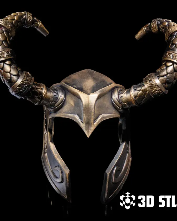 Loki Helmet STL – Marvel God of Mischief Horned Cosplay Helm