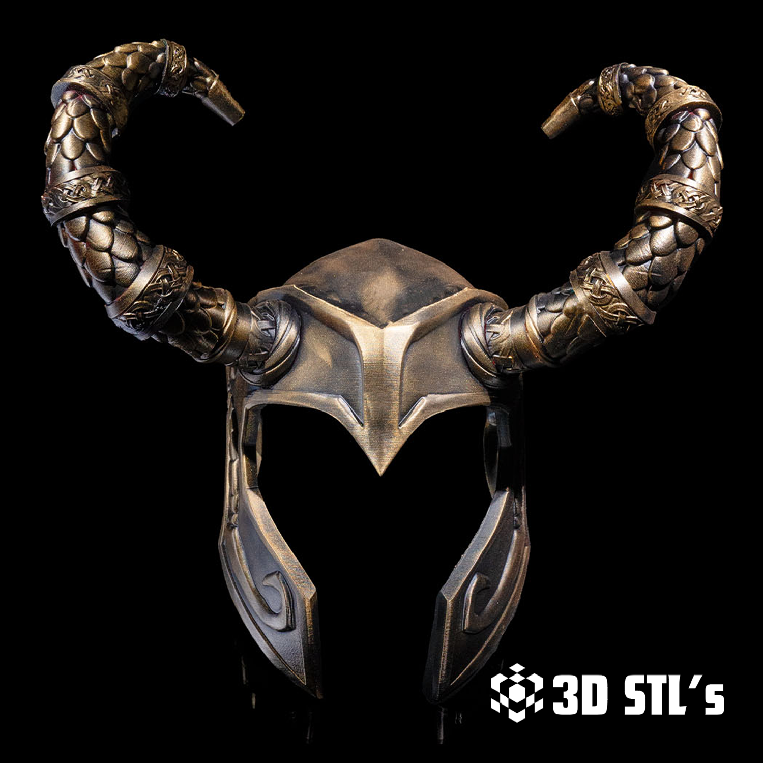 Loki Helmet STL – Marvel God of Mischief Horned Cosplay Helm