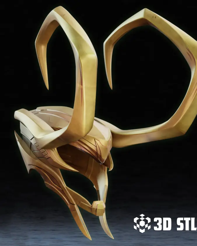 Loki Horned Helmet STL – Marvel Rivals Wearable Cosplay Helm