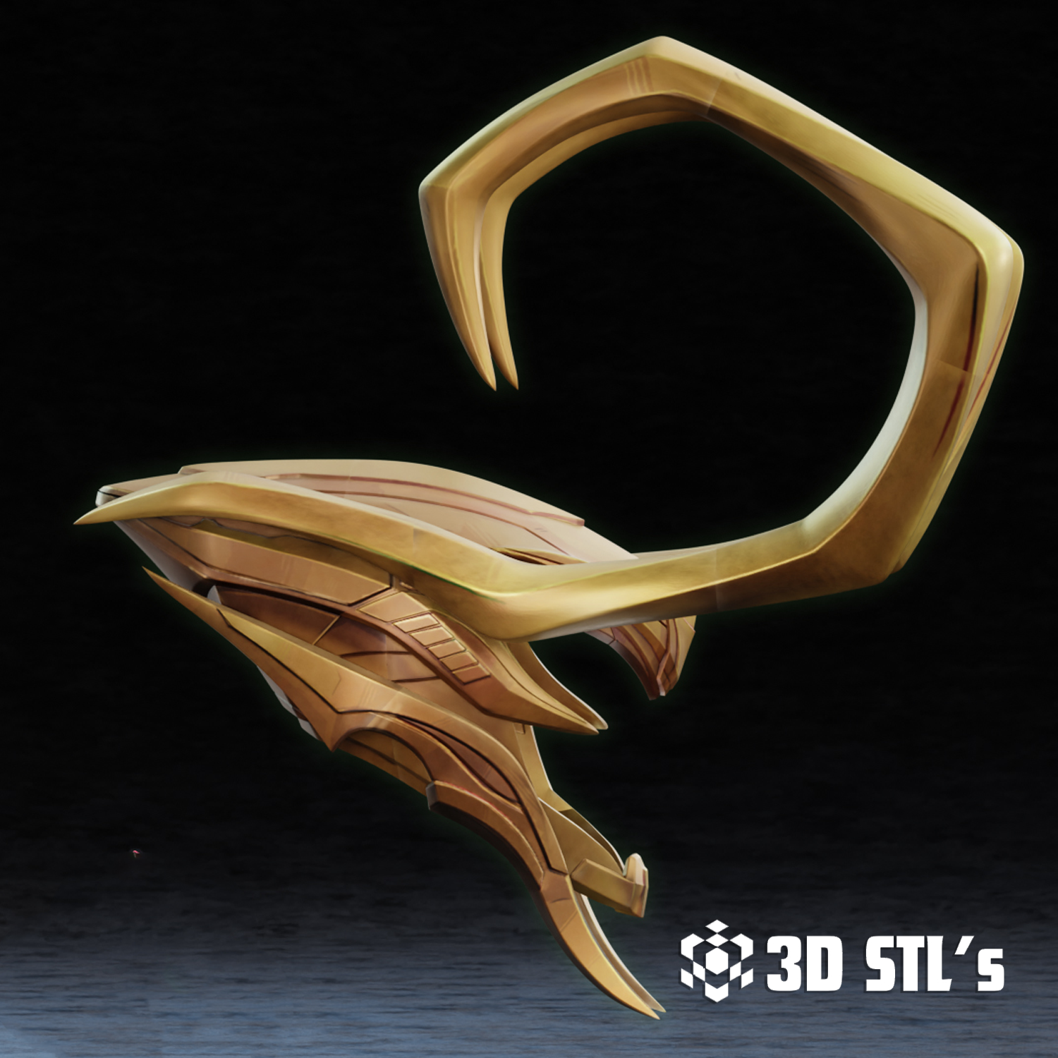 Loki Horned Helmet STL – 3D print preview 2