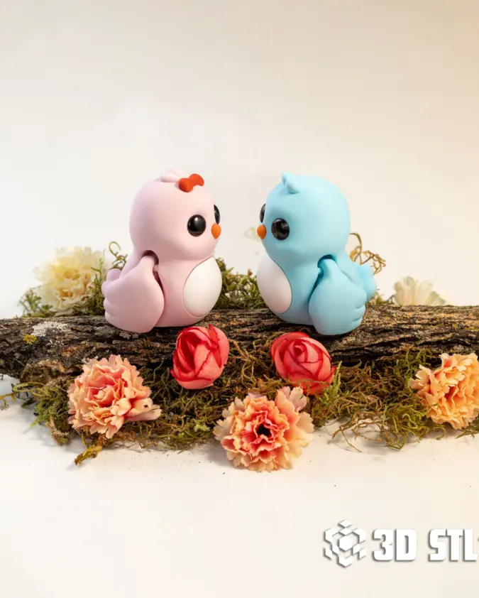 Love Birds STL & 3MF – Romantic Wedding Gift 3D Print