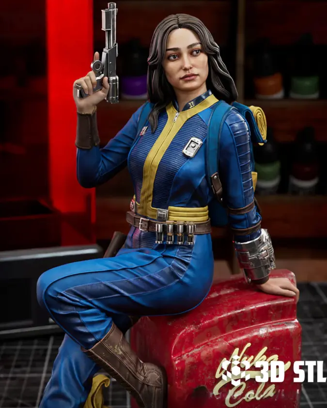 Lucy MacLean STL File – Fallout Vault Dweller 3D Print Figure