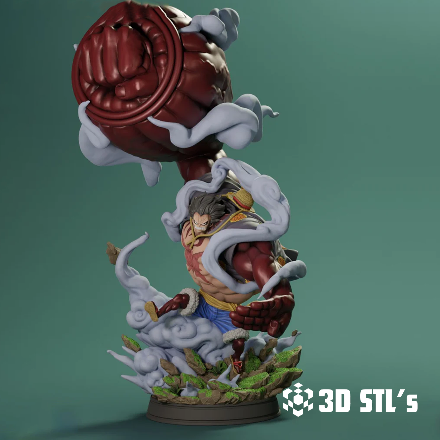 Luffy Gear 4 STL – 3D print preview 2