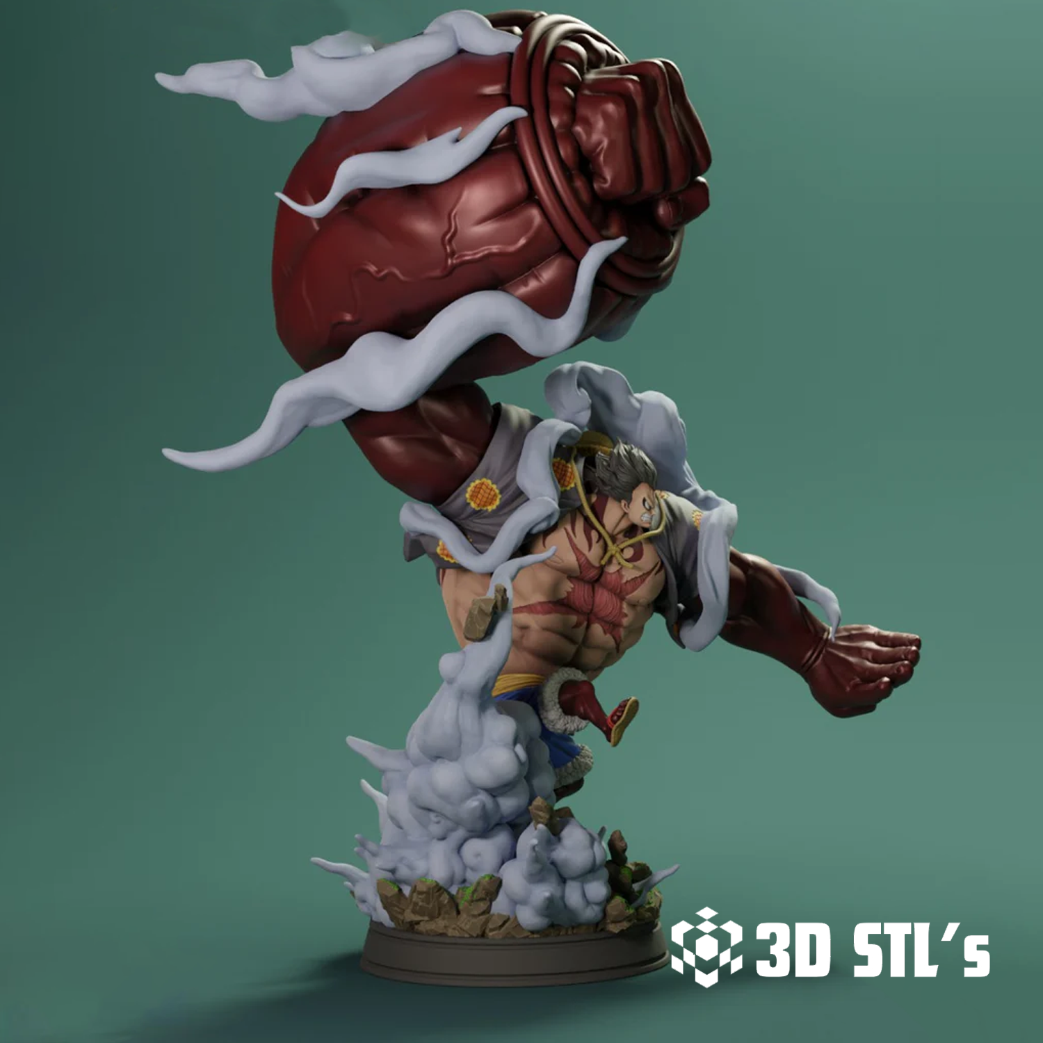 Luffy Gear 4 STL – 3D print preview 4