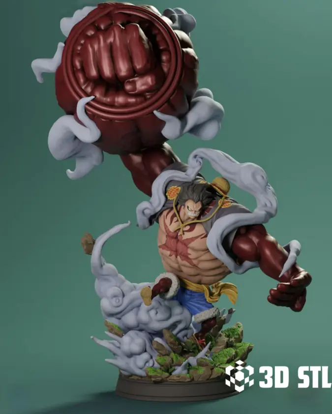Luffy Gear 4 STL – One Piece Boundman 3D Print Figure
