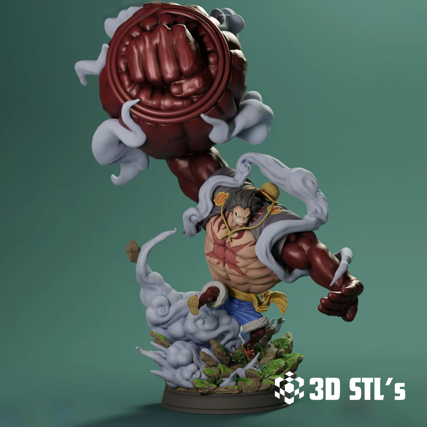 Luffy Gear 4 STL – One Piece Boundman 3D Print Figure