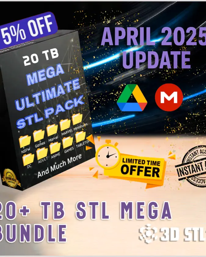 Mega Premium STL Pack – 20 TB Library on Google Drive