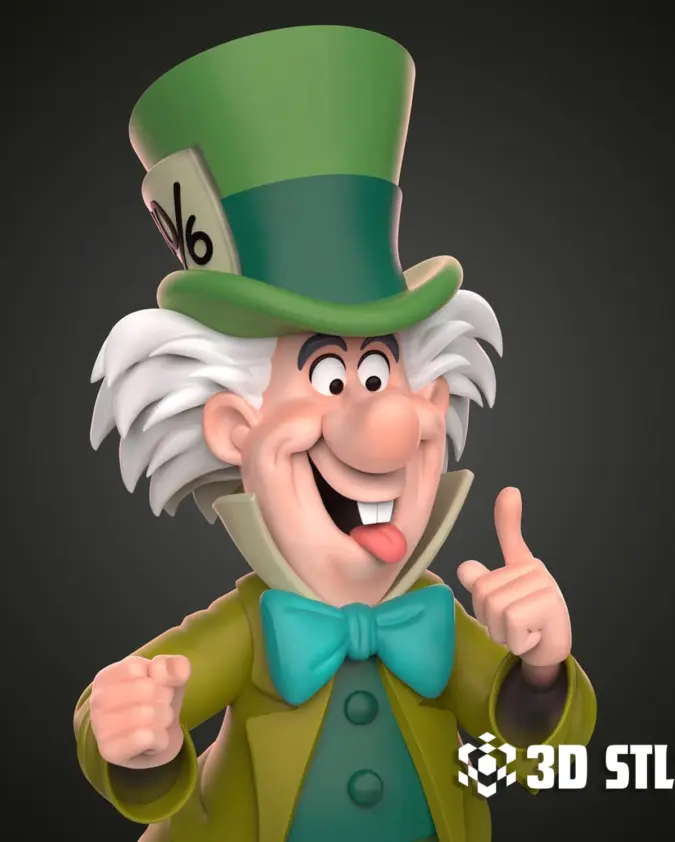 Mad Hatter STL – Alice in Wonderland 3D Print Figure