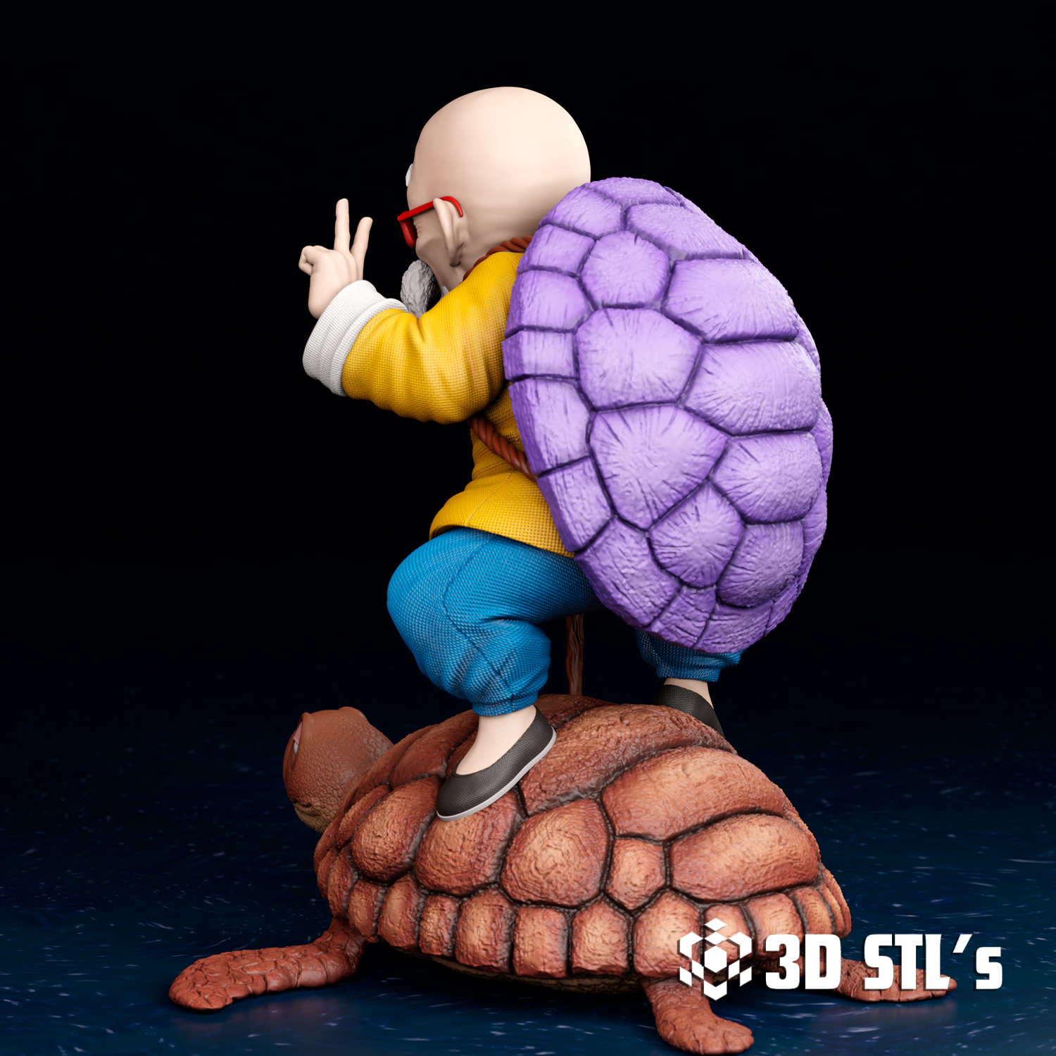 Master Roshi STL File – 3D print preview 5
