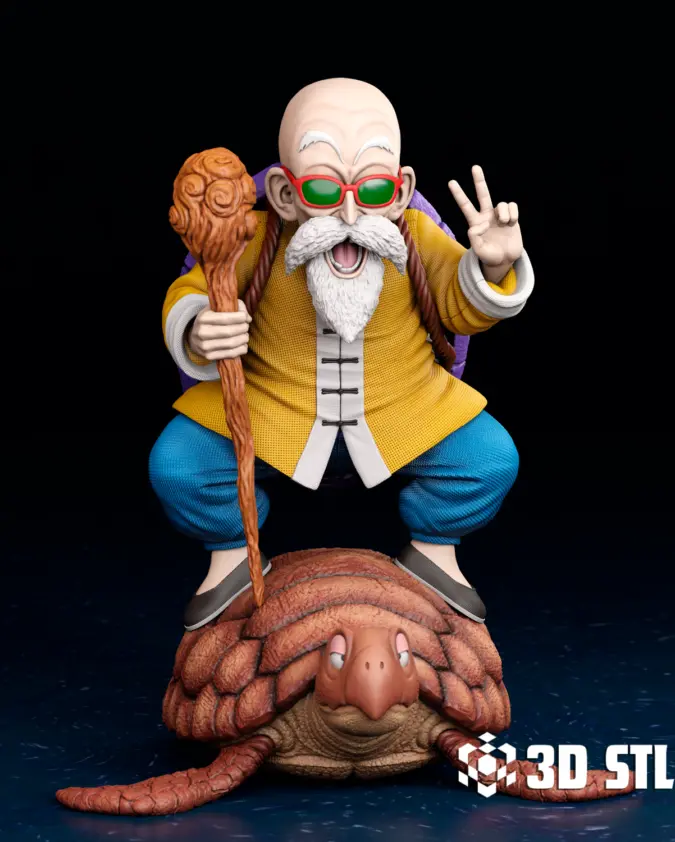 Master Roshi STL File – Dragon Ball Turtle Hermit 3D Print