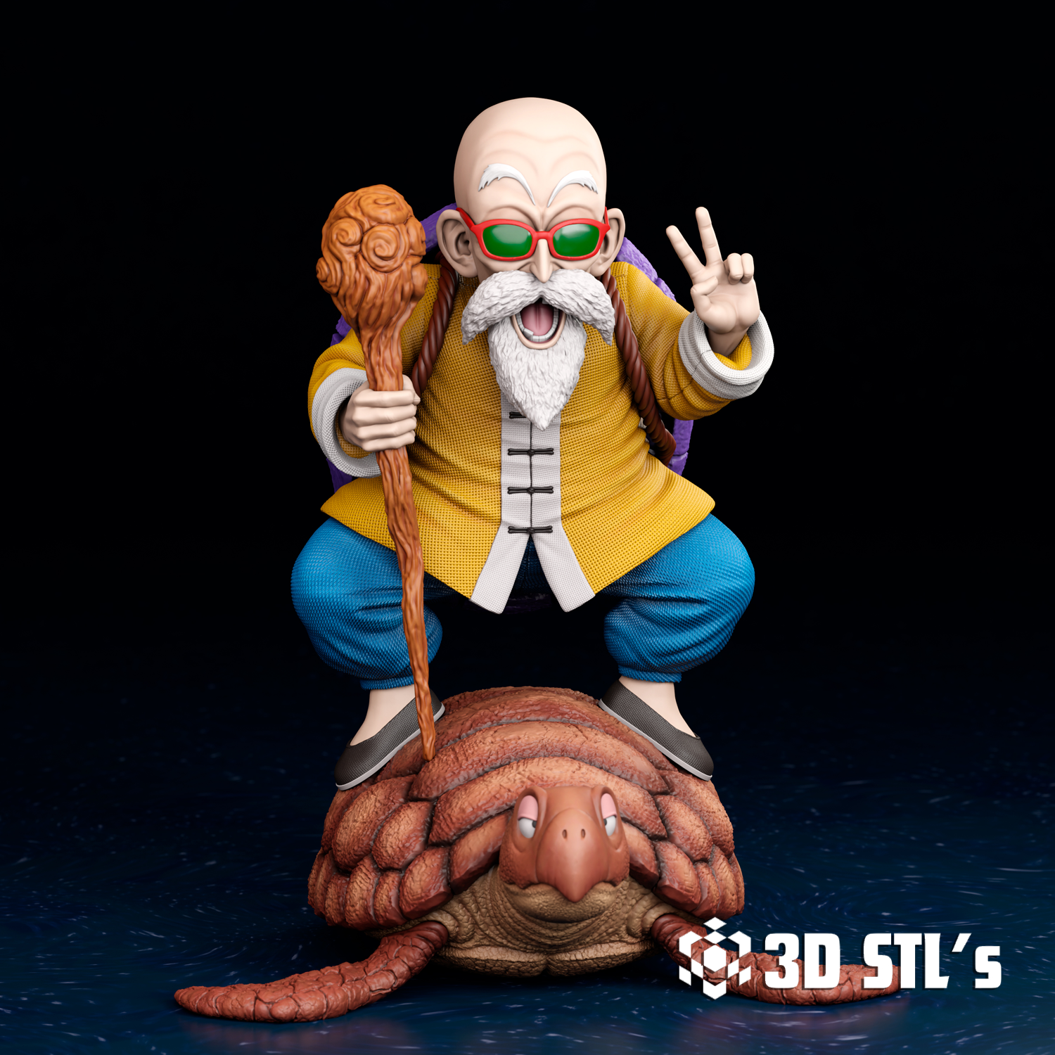 Master Roshi STL File – Dragon Ball Turtle Hermit 3D Print