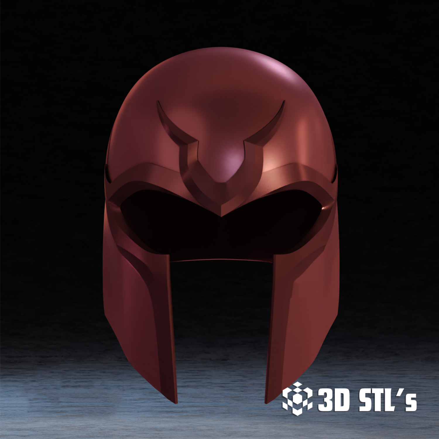 Magneto Helmet STL – 3D print preview 2