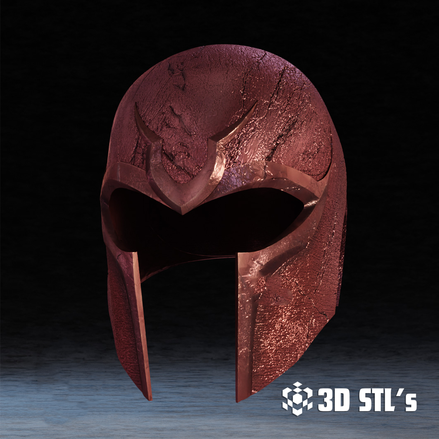 Magneto Helmet STL – 3D print preview 5