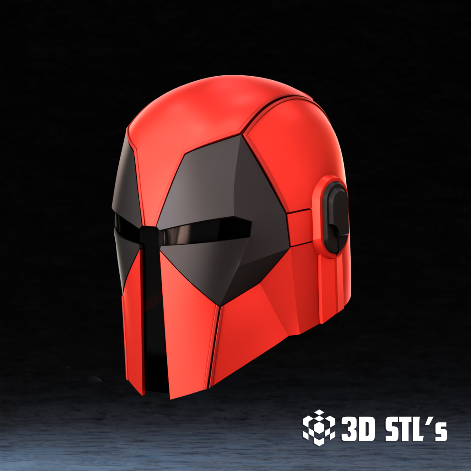 Mandalorian Deadpool Helmet STL – 3D print preview 2