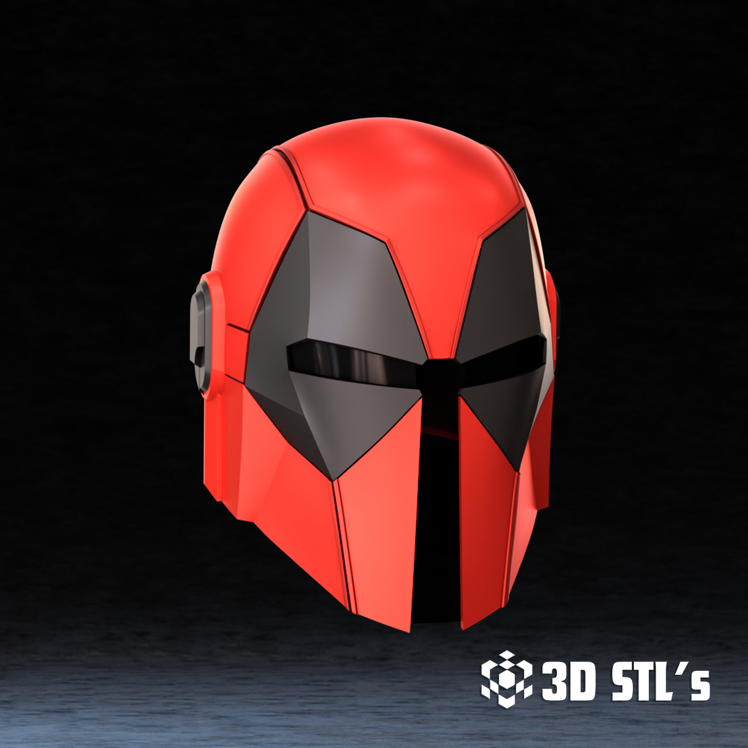 Mandalorian Deadpool Helmet STL – 3D print preview 3