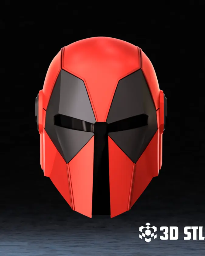 Mandalorian Deadpool Helmet STL – Star Wars x Marvel Mashup