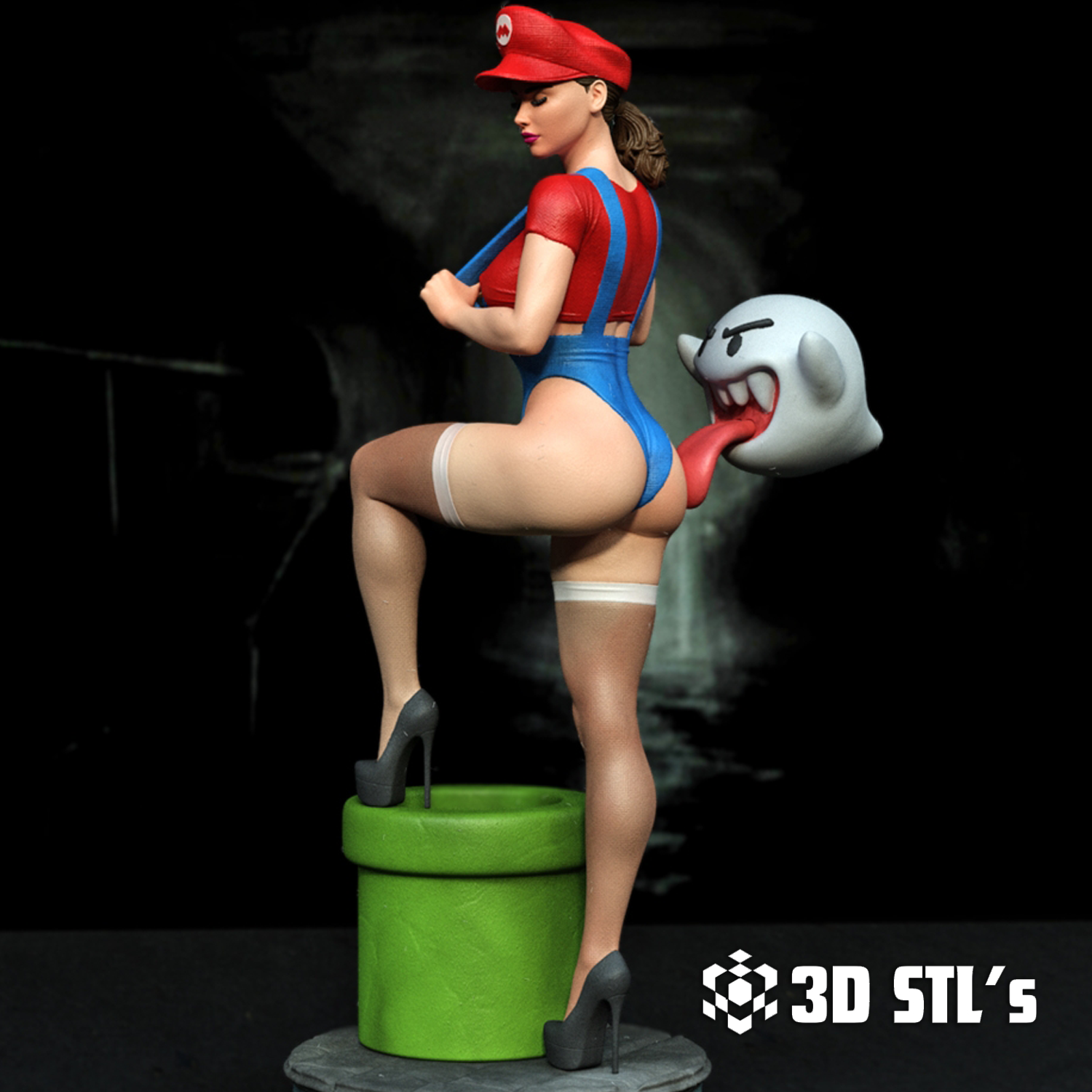 Maria Bros STL – Female Mario Nintendo Fan Art 3D Print
