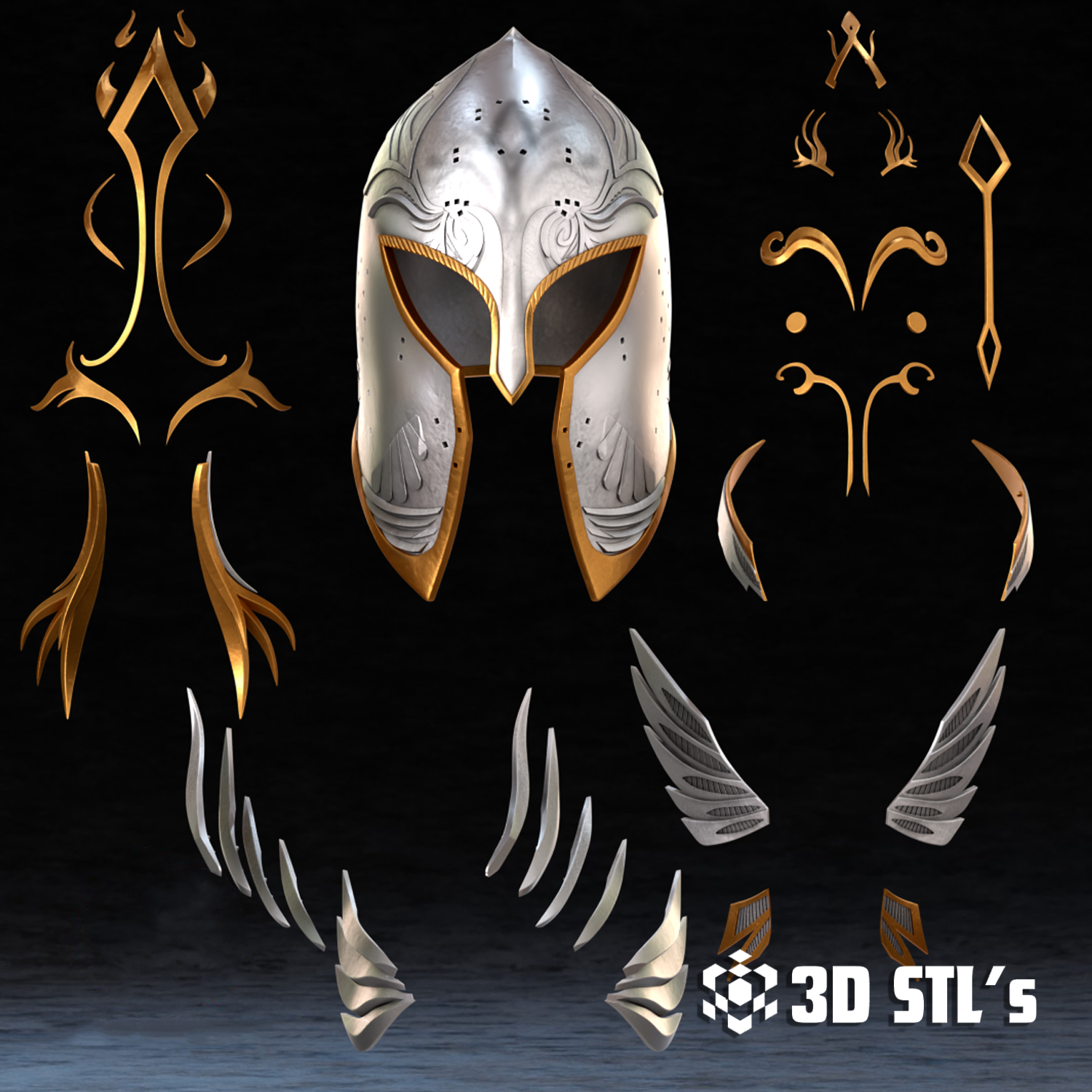 Mithril Helmet STL & 3MF – 3D print preview 6