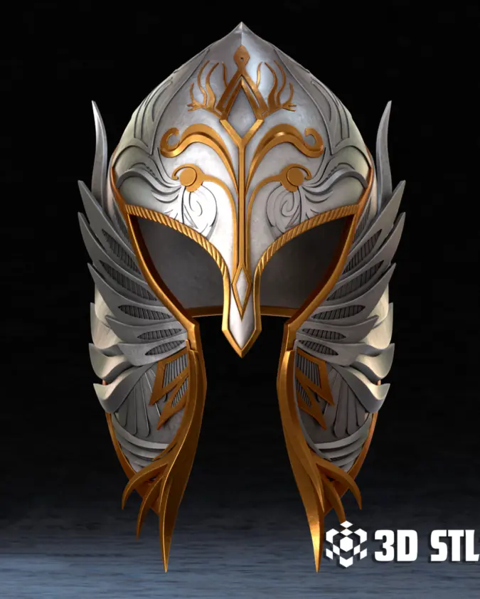 Mithril Helmet STL & 3MF – Fantasy Elven Cosplay Helmet