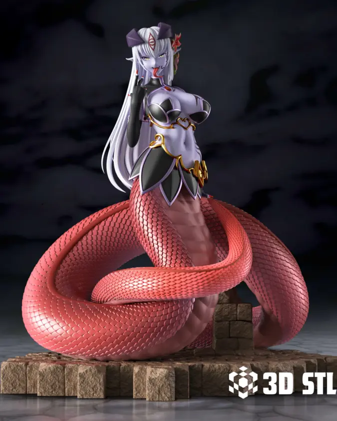 Monster Girl Quest STL – Fantasy Anime Figure with SFW Version