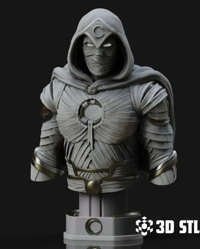 Moon Knight Bust STL File – Marvel 3D Printable Bust