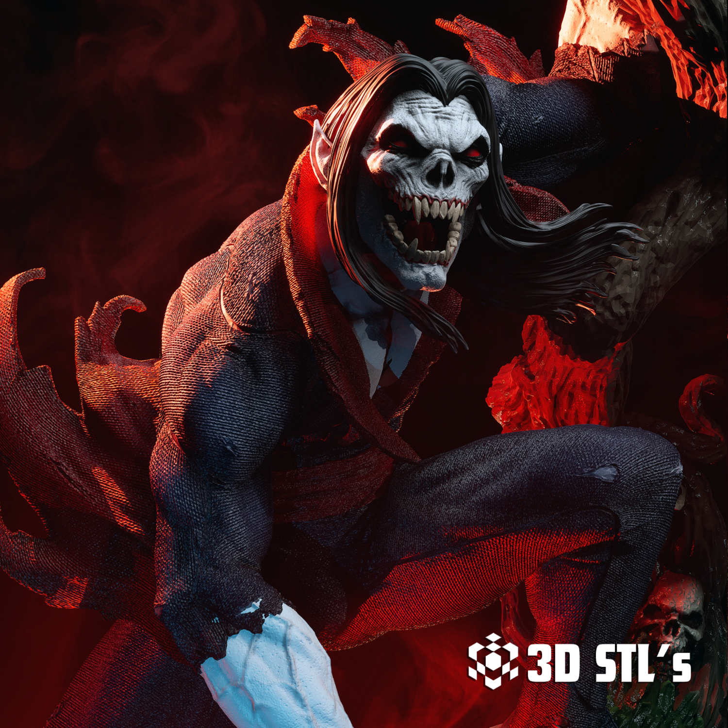 Morbius STL File – 3D print preview 4