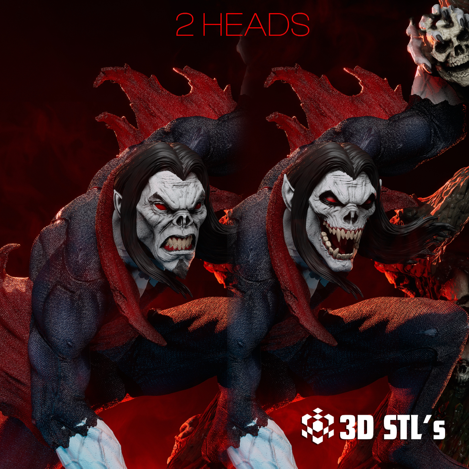 Morbius STL File – 3D print preview 5