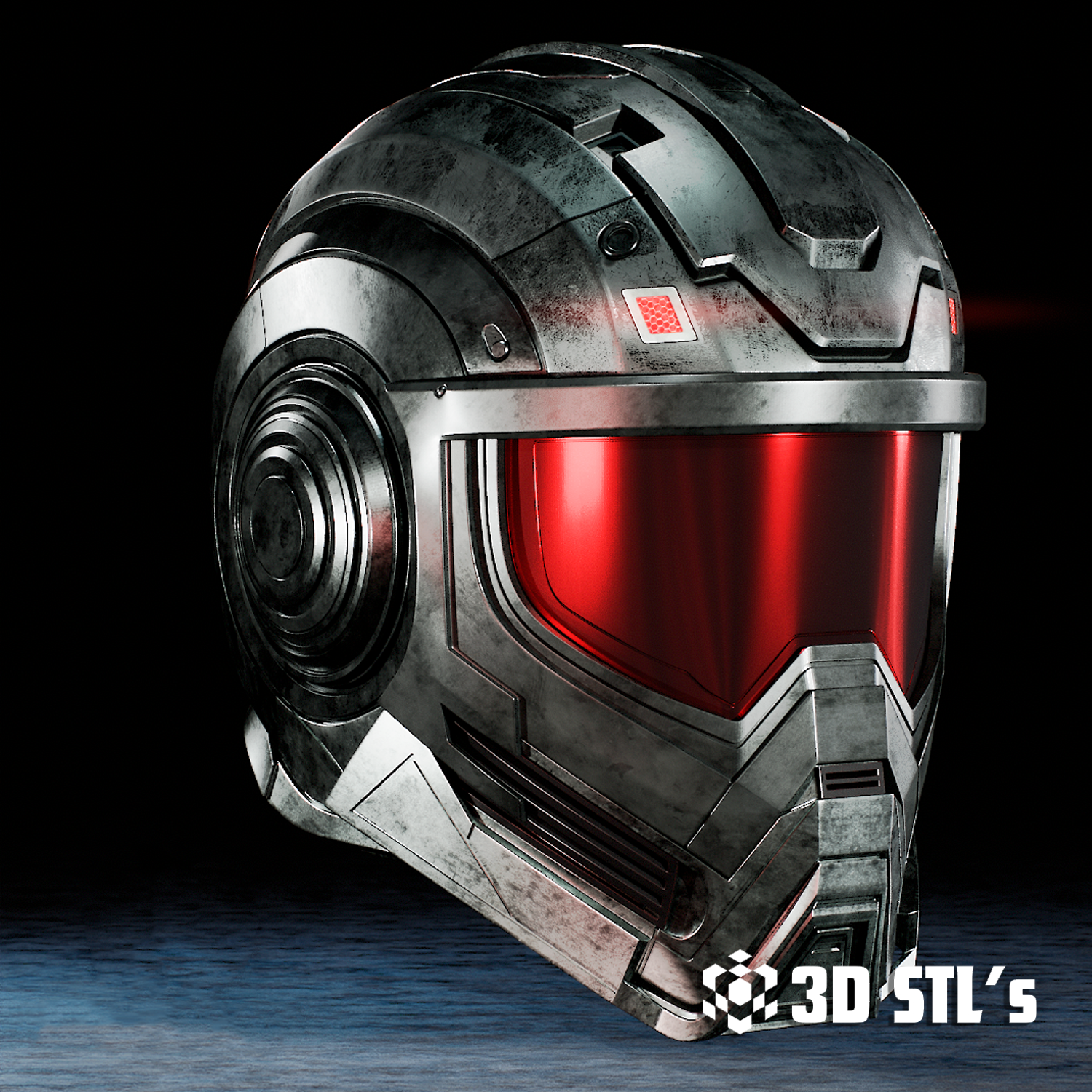 Mr. Yosh Helmet STL – 3D print preview 2