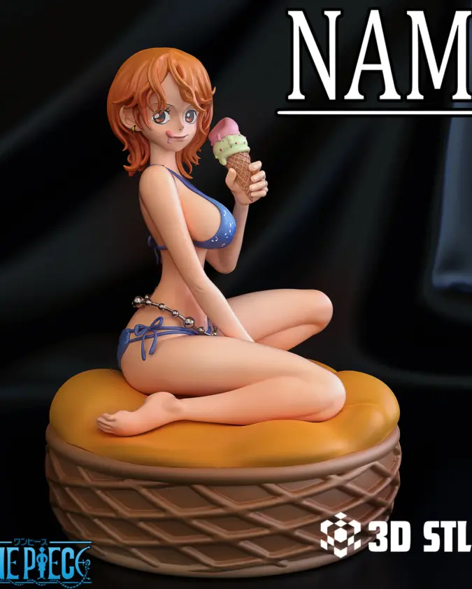 Nami Bikini STL – One Piece Summer 3D Print Figure