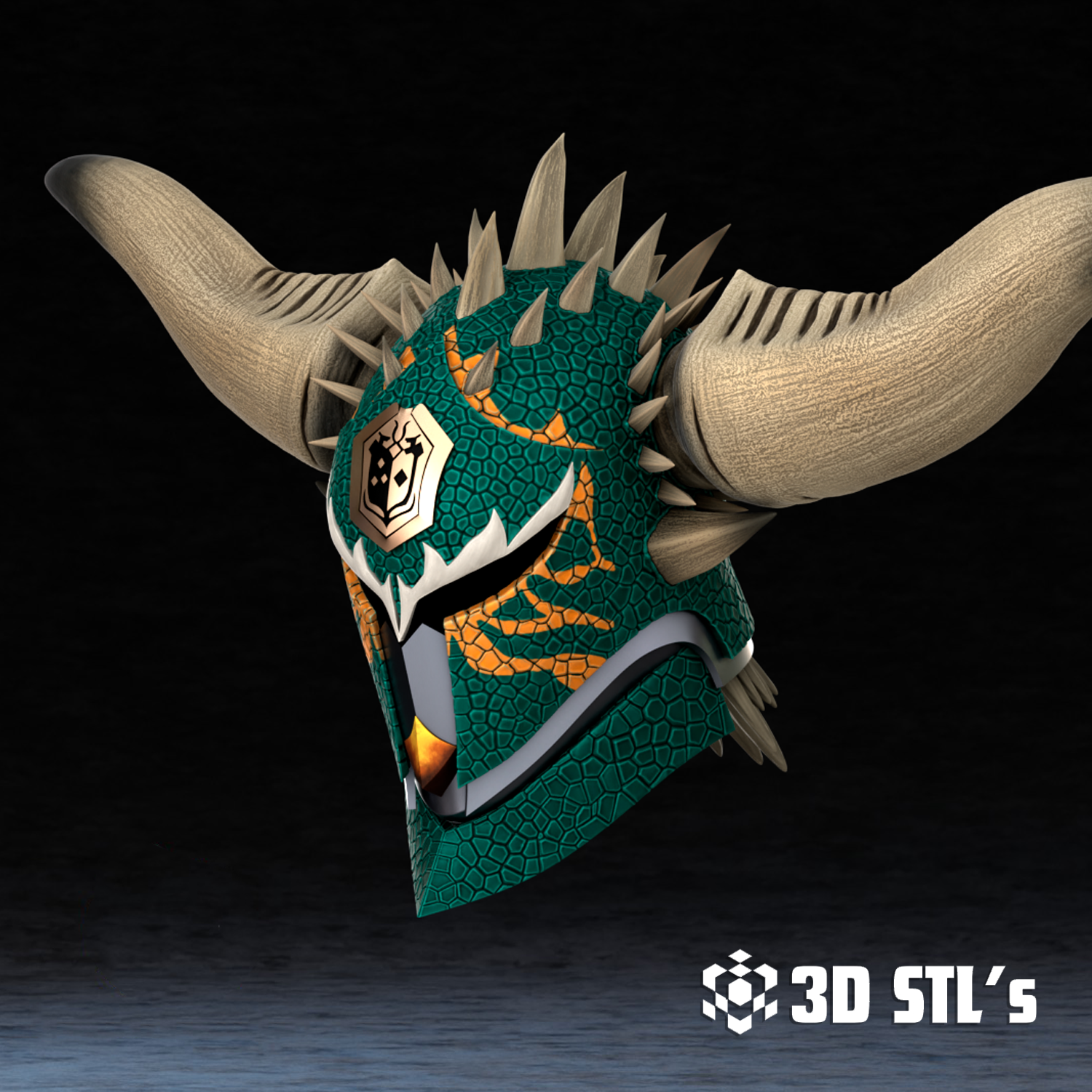 Nergigante Helmet STL – 3D print preview 3